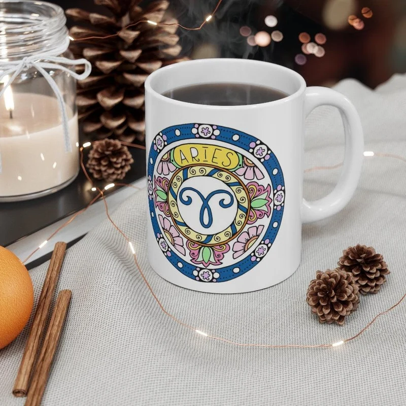 Tasse du zodiaque Bélier, Tasse Bélier, cadeau du zodiaque né du 20 mars au 19 avril, signe du zodiaque, cadeau horoscope, cadeau d’astrologie, tasse || Anniversaire Bélier