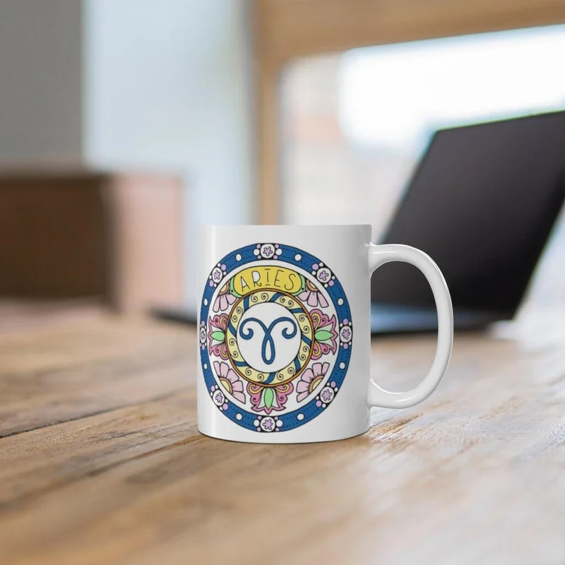 Tasse du zodiaque Bélier, Tasse Bélier, cadeau du zodiaque né du 20 mars au 19 avril, signe du zodiaque, cadeau horoscope, cadeau d’astrologie, tasse || Anniversaire Bélier