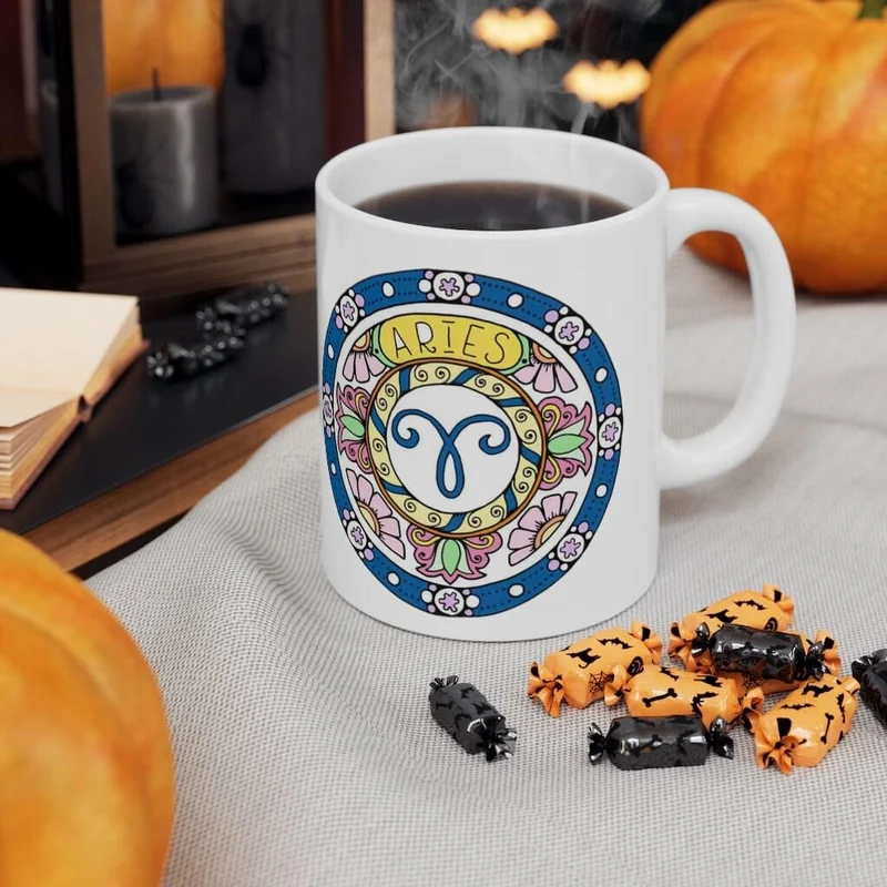 Tasse du zodiaque Bélier, Tasse Bélier, cadeau du zodiaque né du 20 mars au 19 avril, signe du zodiaque, cadeau horoscope, cadeau d’astrologie, tasse || Anniversaire Bélier