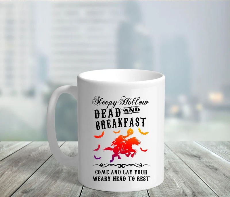 Sleepy Hollow Dead et tasses de petit-déjeuner || Tasse d’Halloween de patch de citrouille || Cavalier sans tête Sleepy Hollow