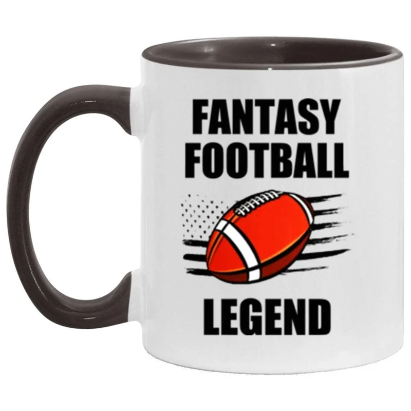 Tasse d’accent de légende de football fantastique, tasse de football FFL drôle, cadeau de tasse de sport fantastique, cadeau pour fan de football fantastique