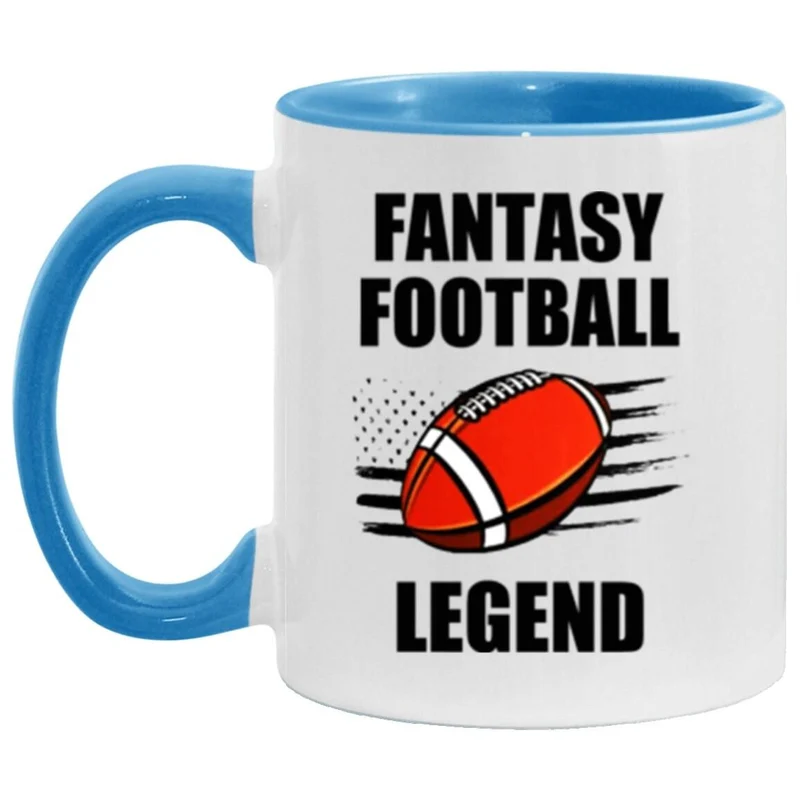Tasse d’accent de légende de football fantastique, tasse de football FFL drôle, cadeau de tasse de sport fantastique, cadeau pour fan de football fantastique