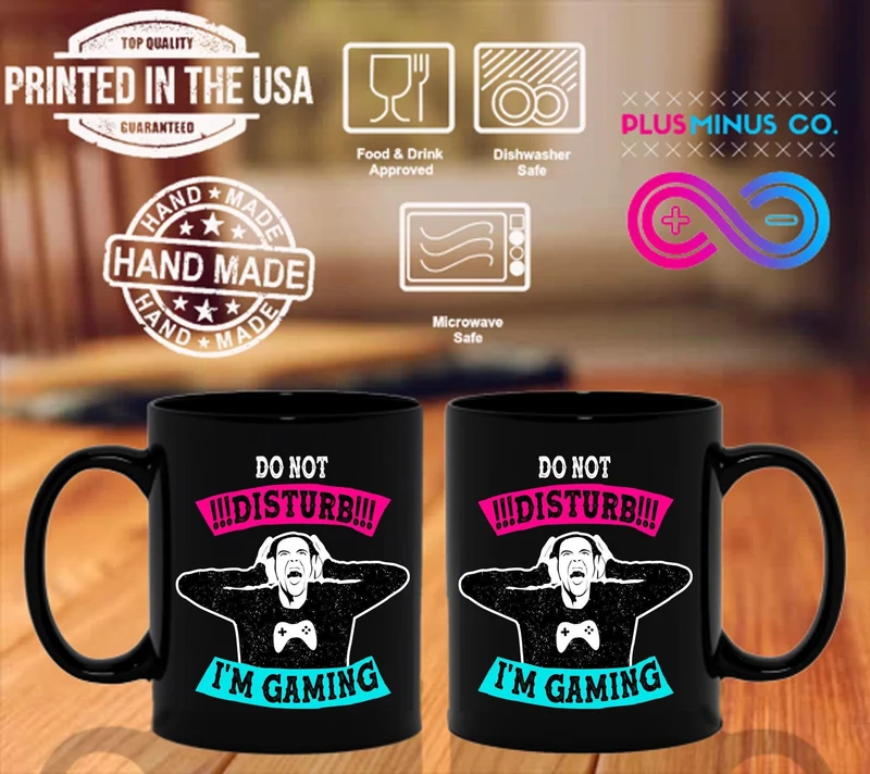 Ne pas déranger je joue tasses noires, drôle de jeux vidéo garçons adolescents tasse, ne pas déranger je joue tasse en céramique, cadeau drôle de tasse de joueur,