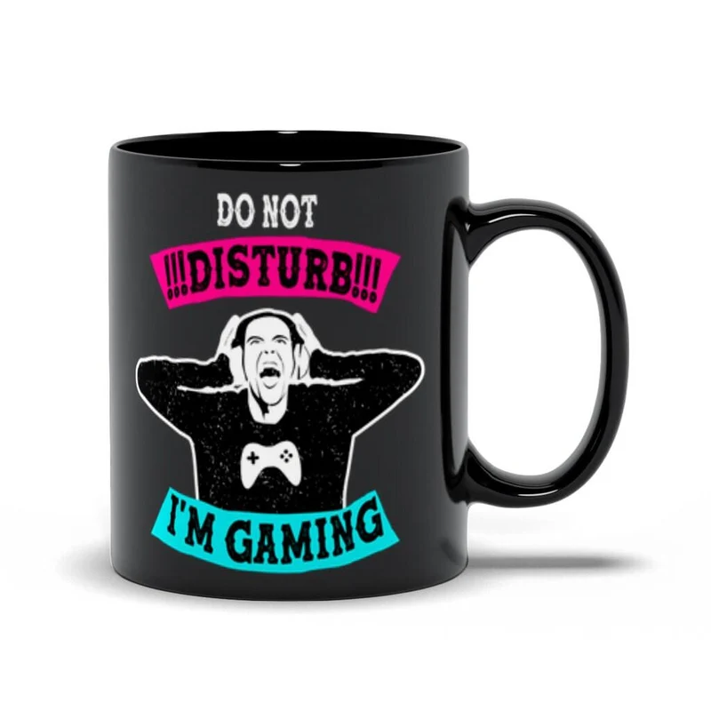 Ne pas déranger je joue tasses noires, drôle de jeux vidéo garçons adolescents tasse, ne pas déranger je joue tasse en céramique, cadeau drôle de tasse de joueur,