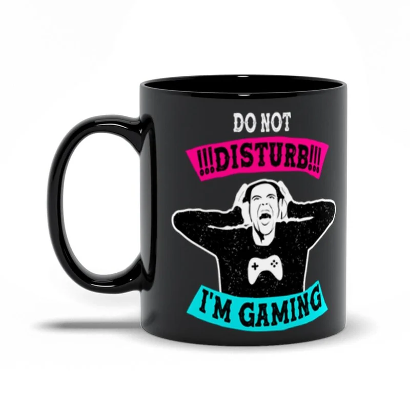 Ne pas déranger je joue tasses noires, drôle de jeux vidéo garçons adolescents tasse, ne pas déranger je joue tasse en céramique, cadeau drôle de tasse de joueur,