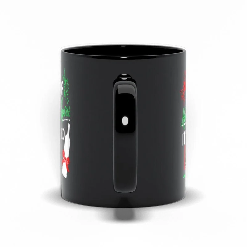 Je suis plein d'esprit de vacances et ça s'appelle Vodka fête de Noël tasses noires classiques