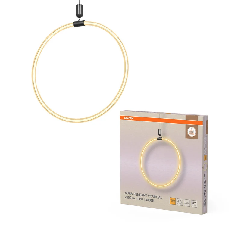 OSRAM DECOR Aura Suspension Verticale, 18W, 3000K, 2000lm, Click DIM