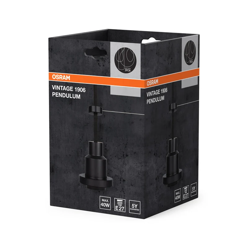 OSRAM Vintage 1906® Suspension Pendule Lampe noire E27