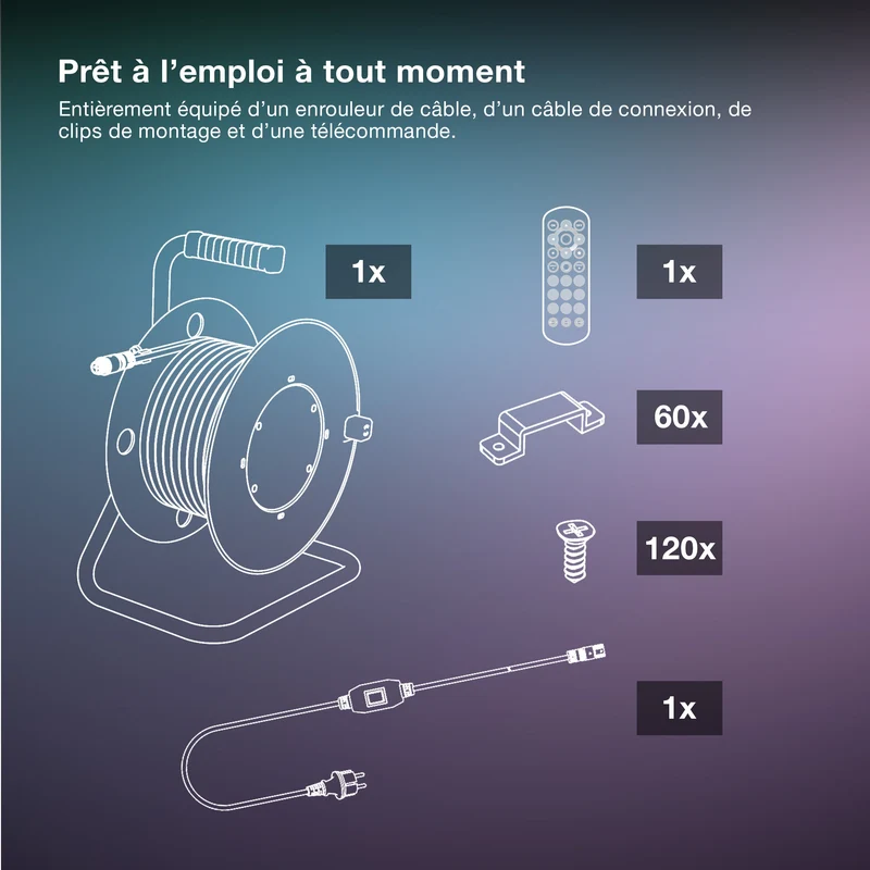 OSRAM BANDE LED FLEXIBLE EXTÉRIEURE RGB 20M IP65 Télécommande