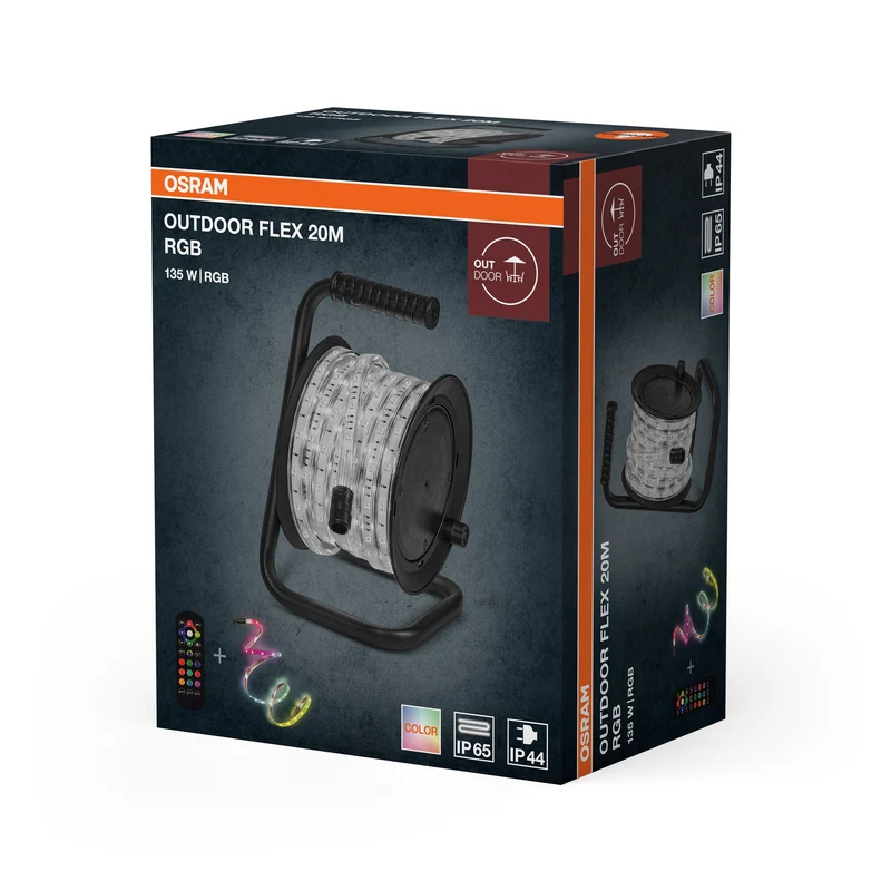 OSRAM BANDE LED FLEXIBLE EXTÉRIEURE RGB 20M IP65 Télécommande