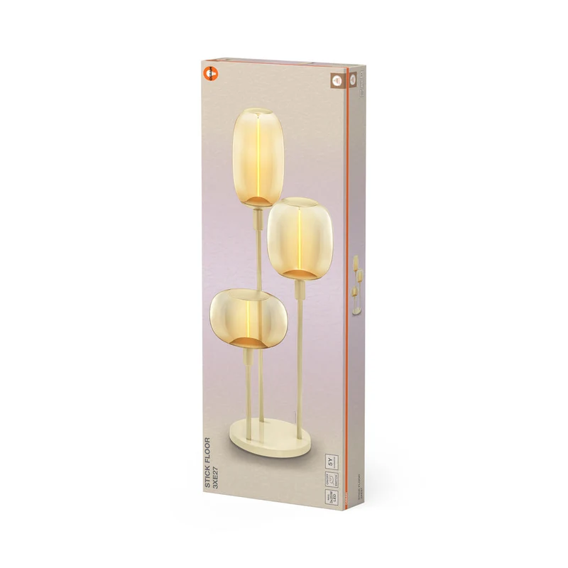 OSRAM Bâton Décor Sol Beige Lampadaire 78cm 3x E27