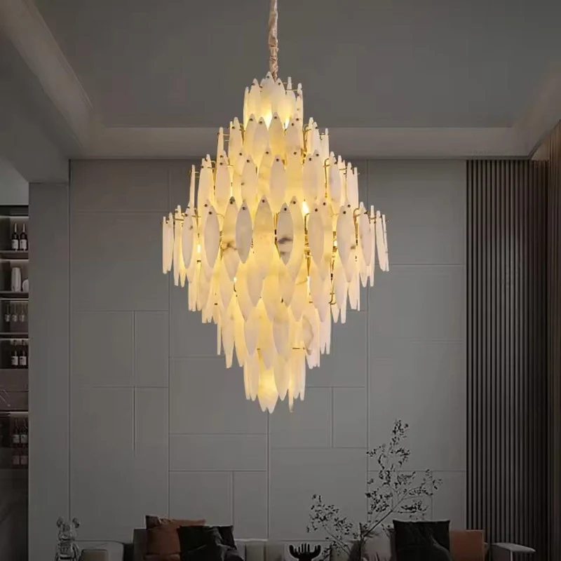 Lustre Blanc en Verre