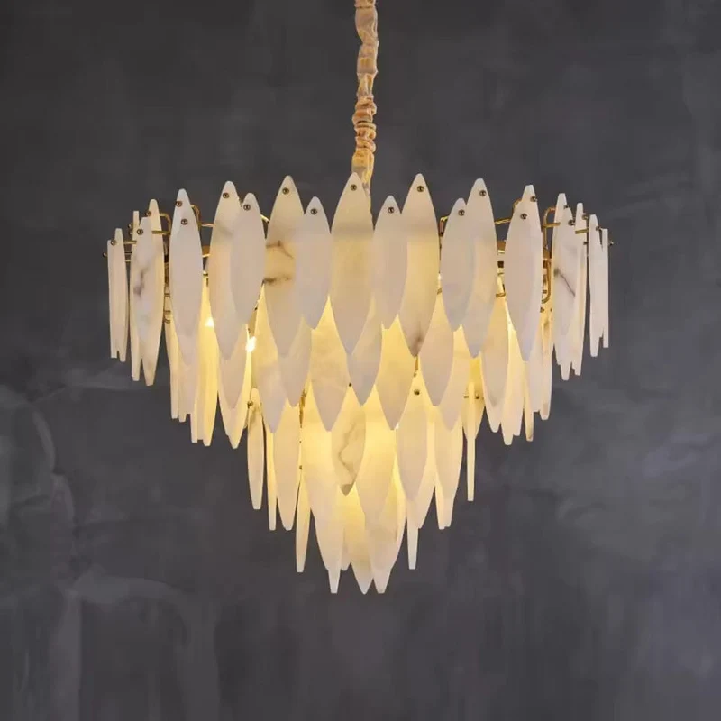 Lustre Blanc en Verre