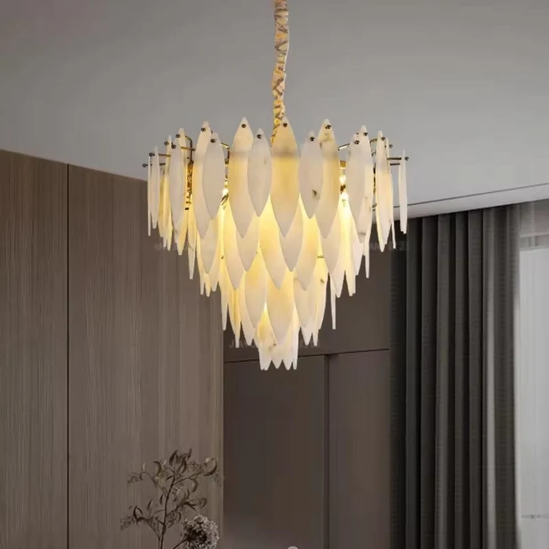 Lustre Blanc en Verre