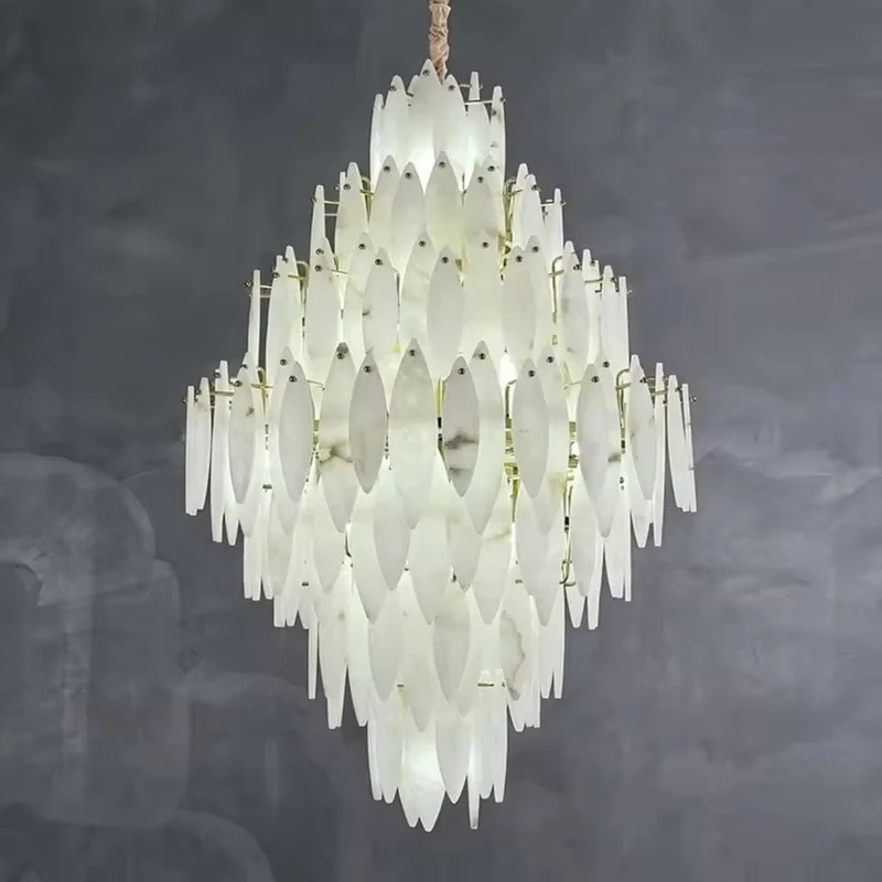 Lustre Blanc en Verre