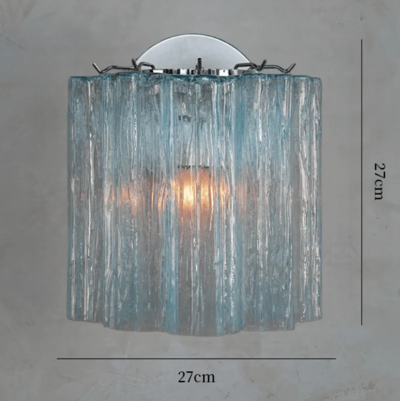 Applique murale rose en verre