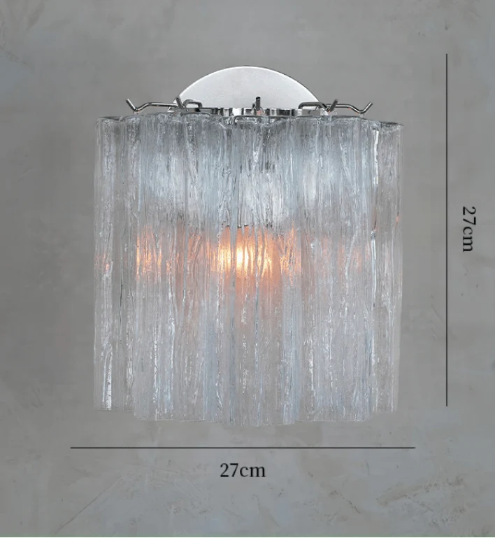 Applique murale rose en verre