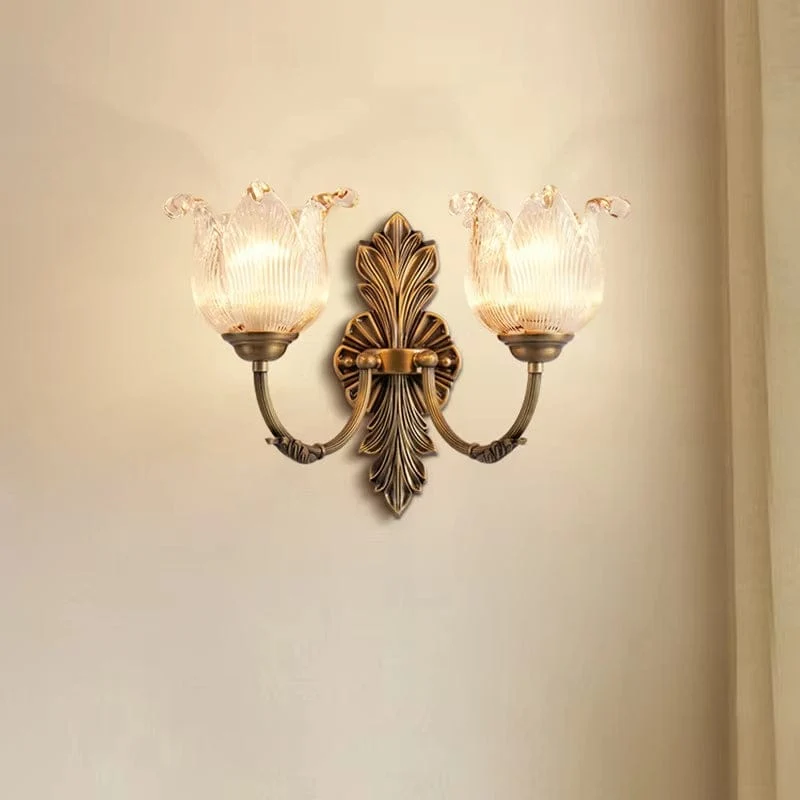 Luminaire mural vintage bronze rouille