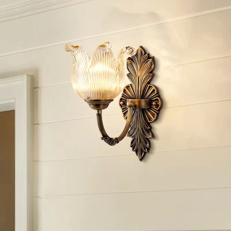Luminaire mural vintage bronze rouille