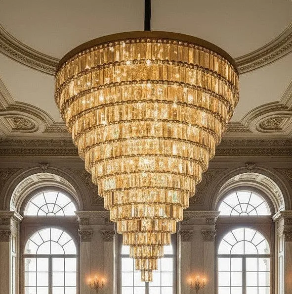 Lustre Luxe pour Hauts Plafonds