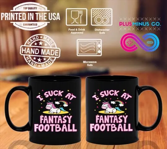 Je suce aux tasses noires de football fantastique, tasse de football, tasse en céramique de football fantastique, tasse de football fantastique, tasse à café Fantasy League