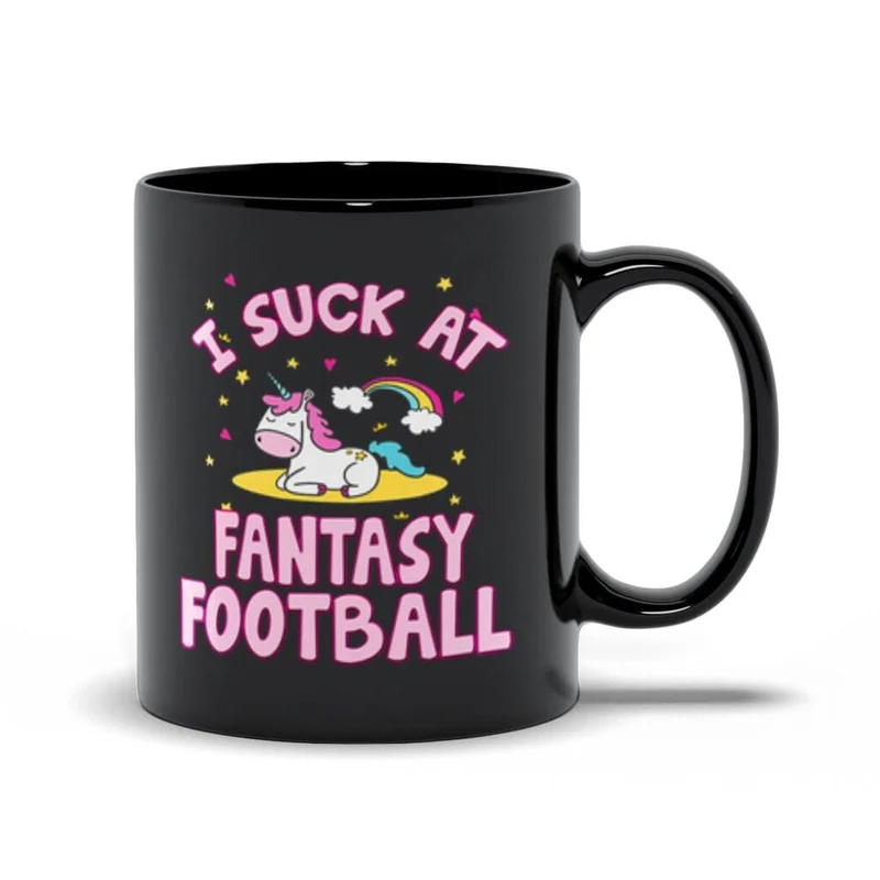 Je suce aux tasses noires de football fantastique, tasse de football, tasse en céramique de football fantastique, tasse de football fantastique, tasse à café Fantasy League
