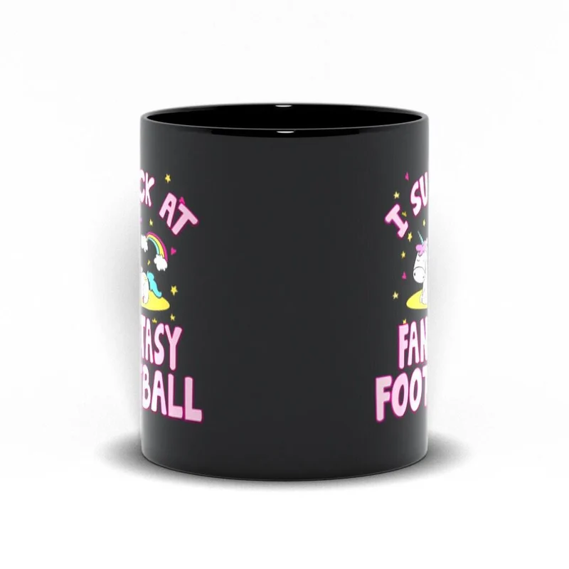 Je suce aux tasses noires de football fantastique, tasse de football, tasse en céramique de football fantastique, tasse de football fantastique, tasse à café Fantasy League