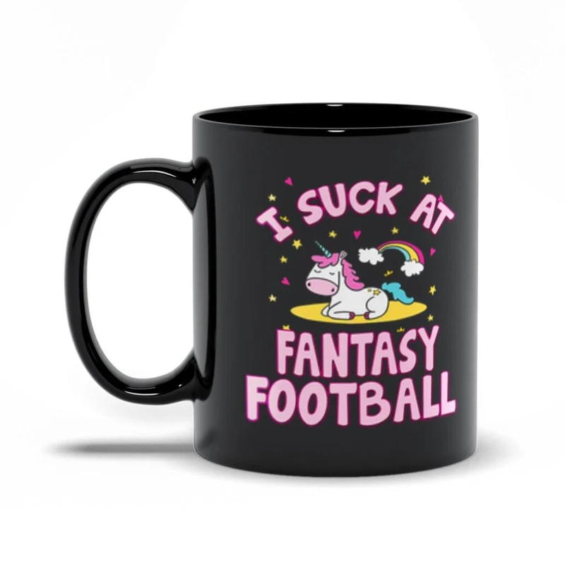 Je suce aux tasses noires de football fantastique, tasse de football, tasse en céramique de football fantastique, tasse de football fantastique, tasse à café Fantasy League