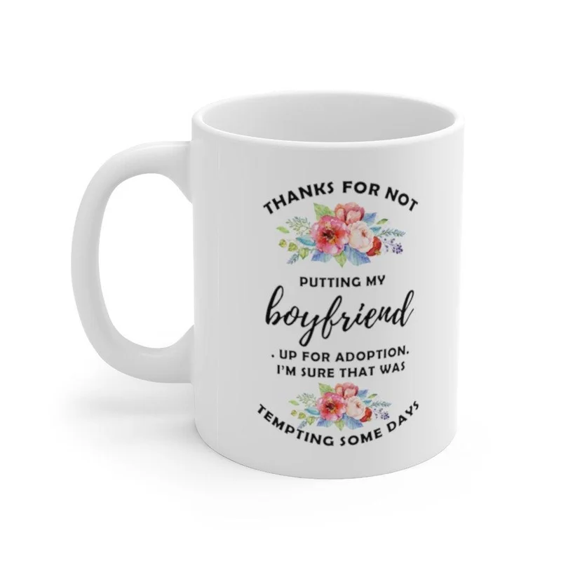 Merci de ne pas avoir mis mon petit ami en adoption Tasses d’accent, tasses drôles, tasse de Noël, tasse à café, cadeau de maman, cadeau de fête des mères,