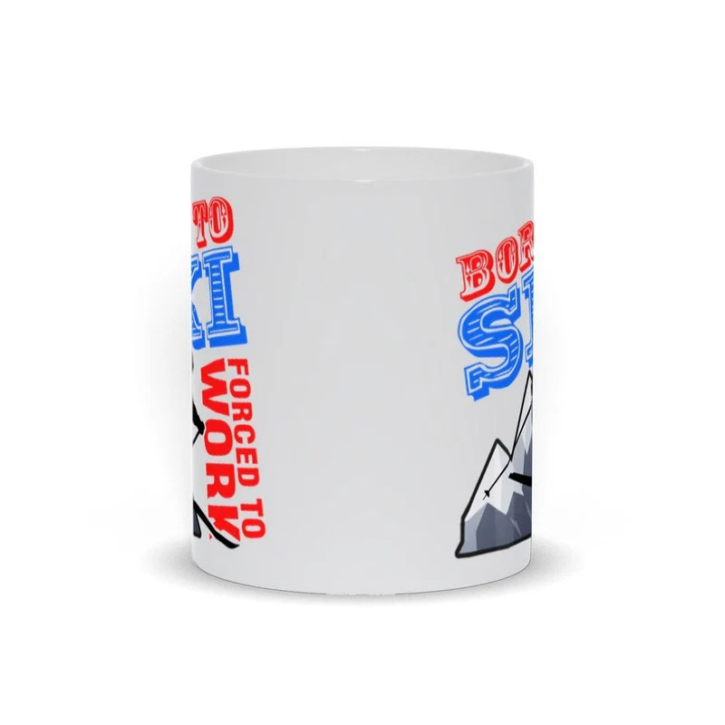 Né pour skier forcé de travailler Mugs