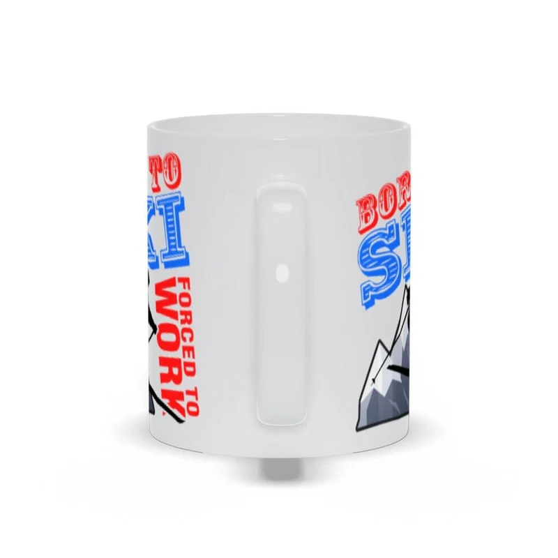 Né pour skier forcé de travailler Mugs