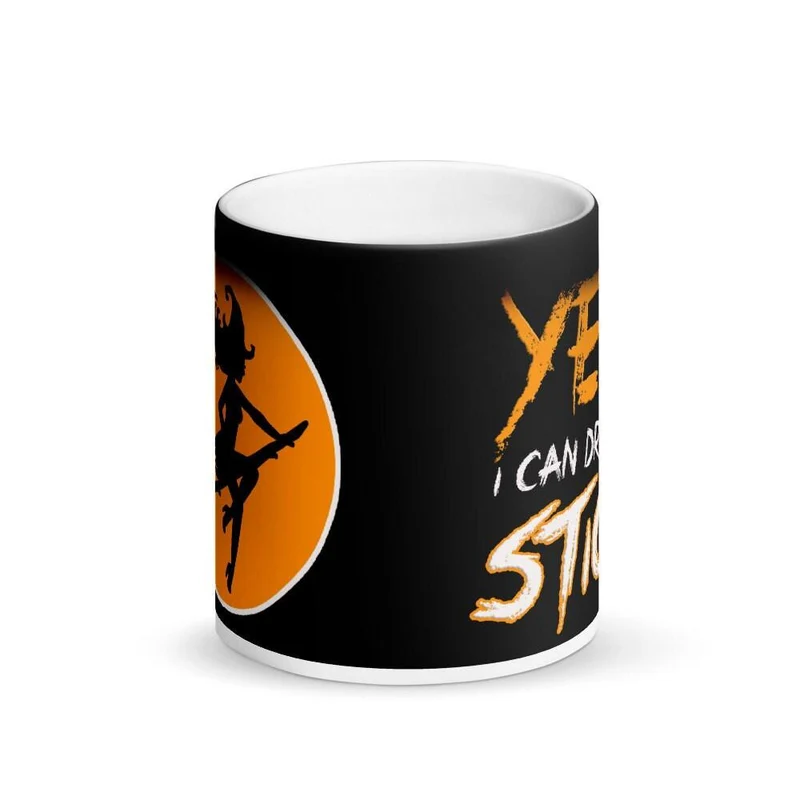 Oui, je peux conduire bâton Halloween Mug, Halloween Mug Gift, Halloween ideas, black halloween Mug || Tasse magique noire mate