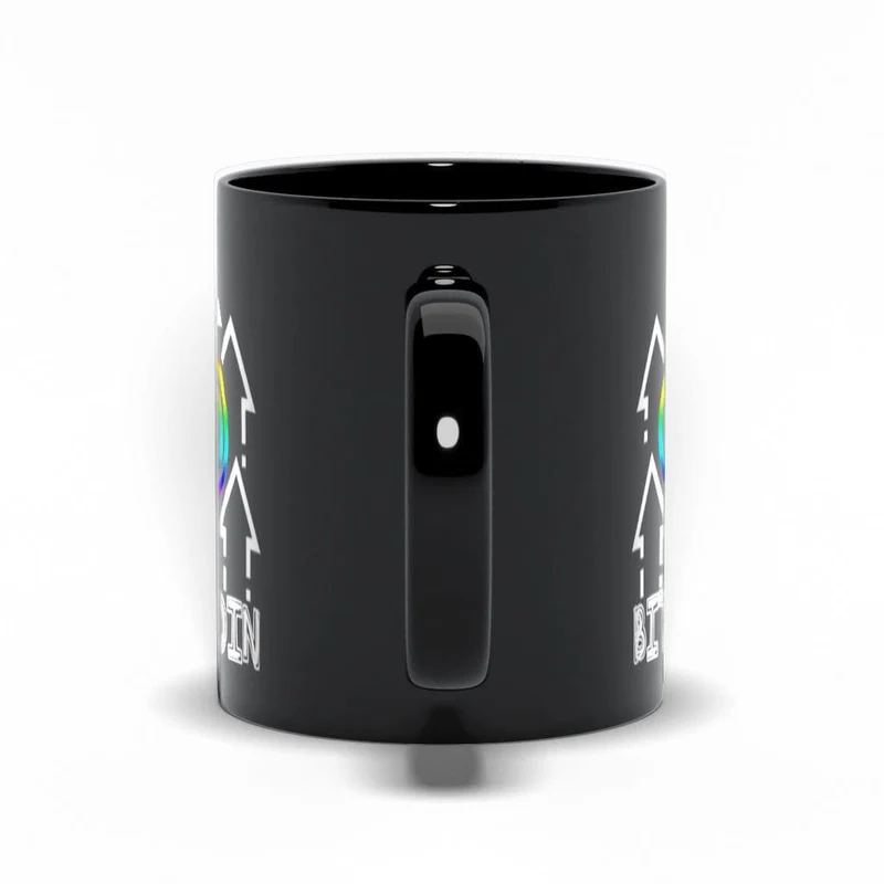 Tasses noires multicolores Bitcoin