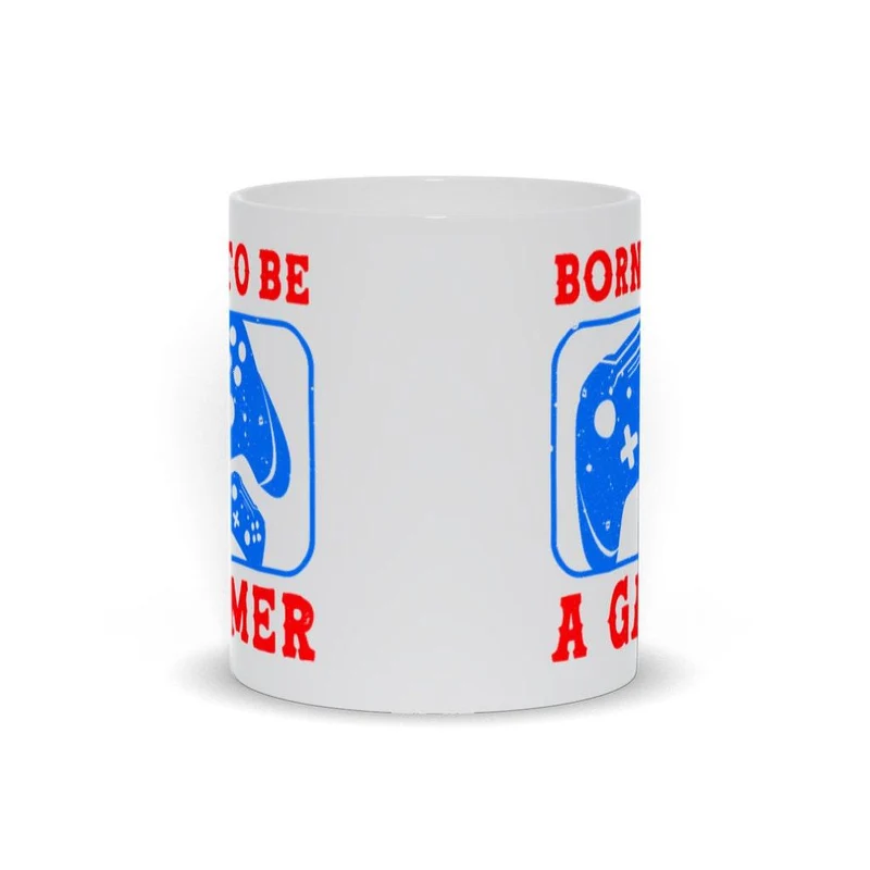 Born To Be A Gamer White Mugs, tasse de jeu vidéo, cadeau de joueur en ligne, contrôleur de jeu, amateur de jeux vidéo, jeux pour adolescents garçons,