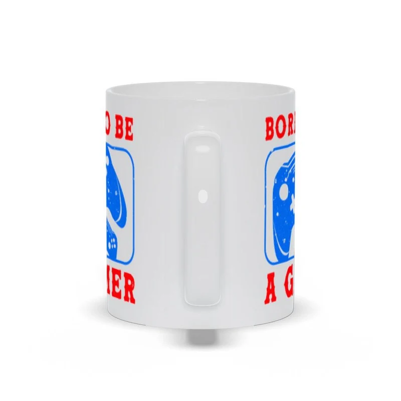 Born To Be A Gamer White Mugs, tasse de jeu vidéo, cadeau de joueur en ligne, contrôleur de jeu, amateur de jeux vidéo, jeux pour adolescents garçons,