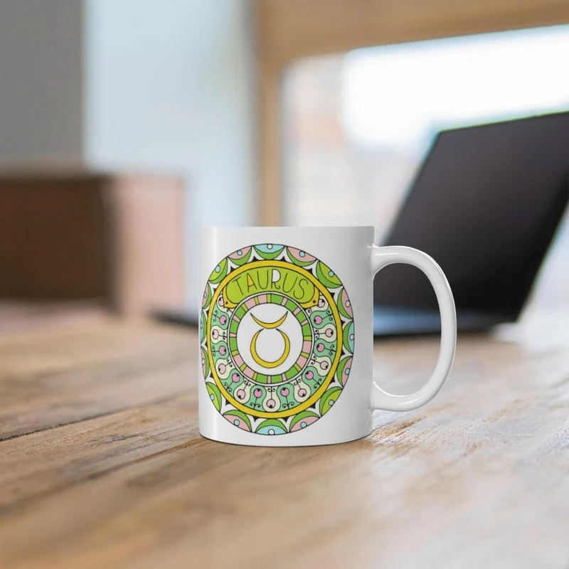 Tasse du zodiaque Taureau, tasse Taureau, cadeau du zodiaque né du 20 avril au 20 mai, signe du zodiaque, cadeau d’horoscope, cadeau d’astrologie, tasse || Naissance du Taureau