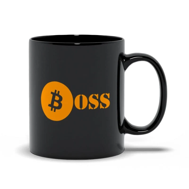 Bitcoin Boss Mug pour les traders de devises Blockchain Crypto Black Mugs, Cadeaux Bitcoin - Cadeaux pour les amateurs de crypto, cadeaux pour les amateurs de Bitcoin