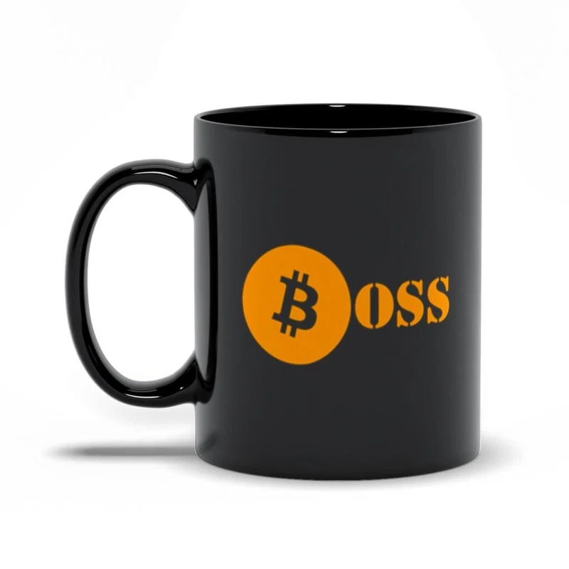 Bitcoin Boss Mug pour les traders de devises Blockchain Crypto Black Mugs, Cadeaux Bitcoin - Cadeaux pour les amateurs de crypto, cadeaux pour les amateurs de Bitcoin