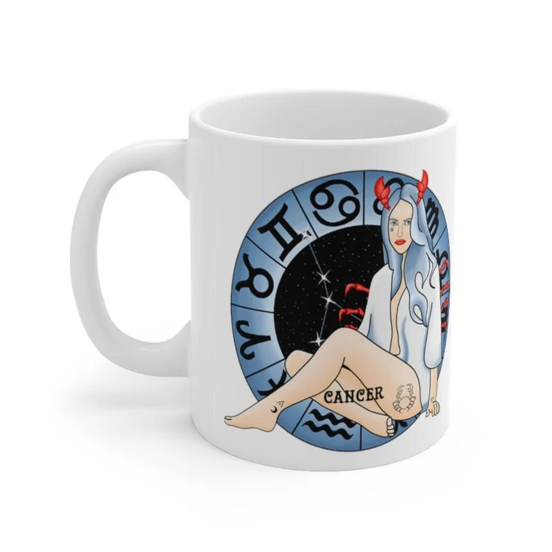 Tasse du zodiaque du cancer, tasse du cancer, cadeau du zodiaque né du 21 juin au 22 juillet, signe du zodiaque, cadeau d’horoscope, cadeau d’astrologie, tasse || Naissance d'un cancer