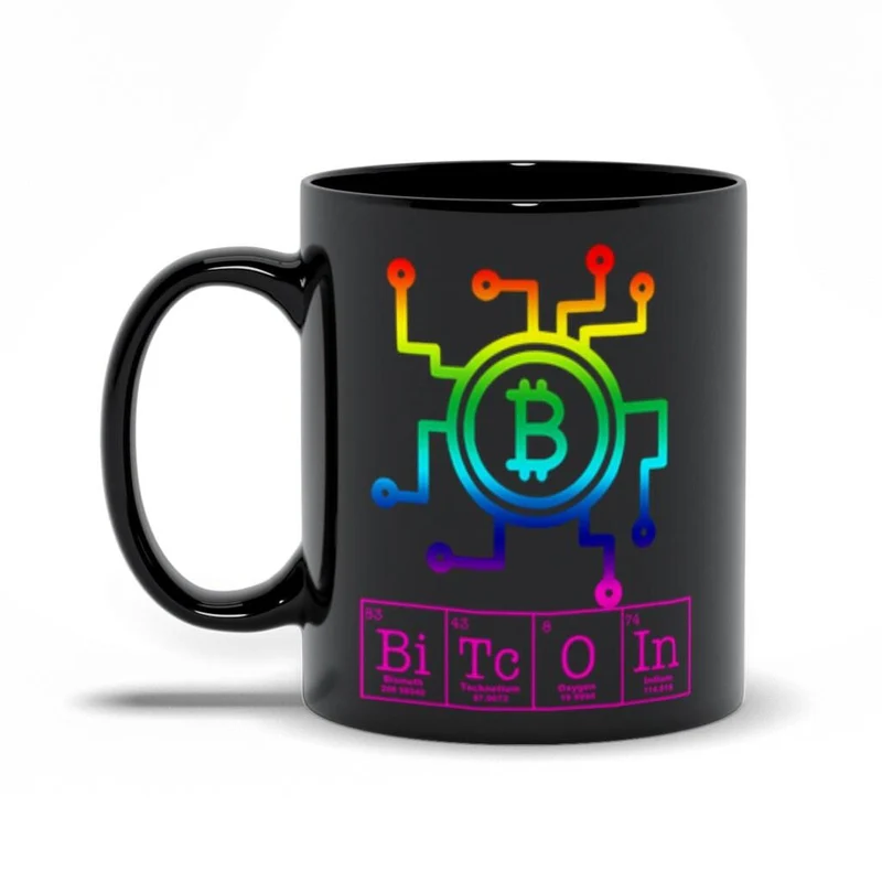 Symbole des éléments | Bitcoin Black Mugs Crypto HODLER Mug, Idées cadeaux Bitcoin, Plan B Bitcoin, Retraite HODL, Crypto Beliver
