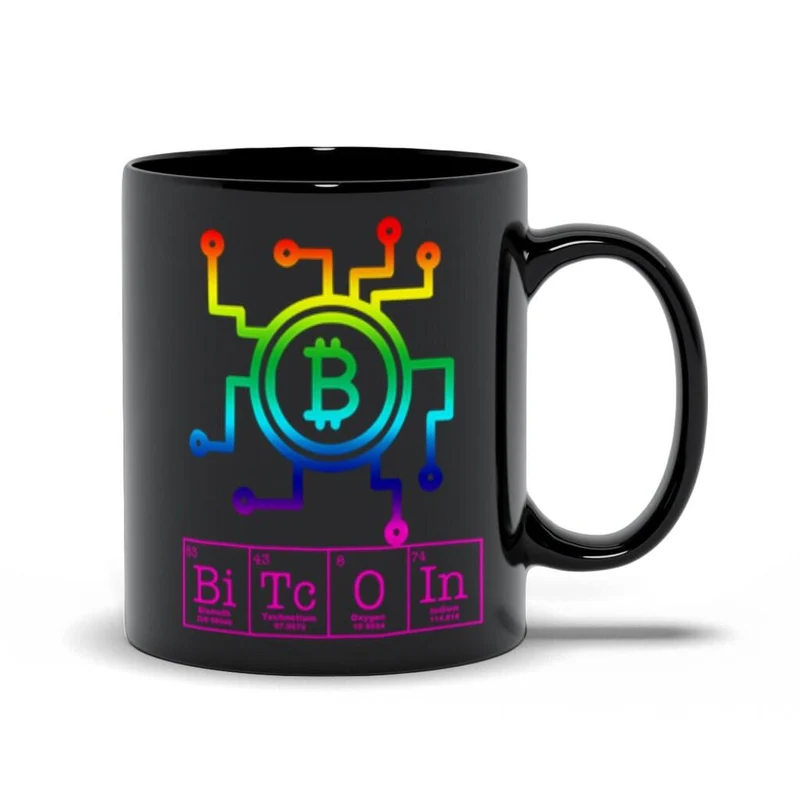 Symbole des éléments | Bitcoin Black Mugs Crypto HODLER Mug, Idées cadeaux Bitcoin, Plan B Bitcoin, Retraite HODL, Crypto Beliver