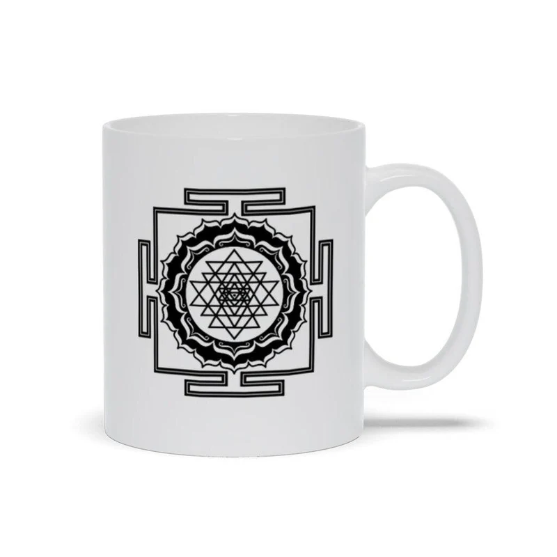 Géométrie sacrée, tasses Shri Yantra, art de la géométrie sacrée, Sri Chakra, Shri Yantra