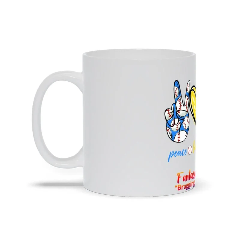 Peace Love Baseball, tasse de baseball, maman de baseball, fête d'anniversaire de baseball, cadeaux de baseball pour les garçons
