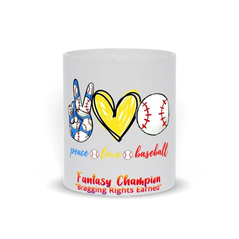 Peace Love Baseball, tasse de baseball, maman de baseball, fête d'anniversaire de baseball, cadeaux de baseball pour les garçons