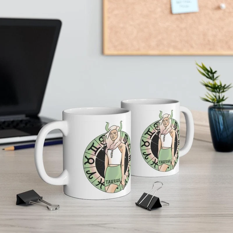 Tasses Taureau, tasse du zodiaque Taureau, tasse à café Zodiac, tasse Taureau, tasse artistique Taureau, cadeau d’anniversaire Taureau, tasse zodiaque Taureau