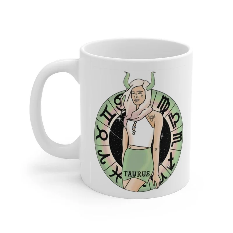 Tasses Taureau, tasse du zodiaque Taureau, tasse à café Zodiac, tasse Taureau, tasse artistique Taureau, cadeau d’anniversaire Taureau, tasse zodiaque Taureau