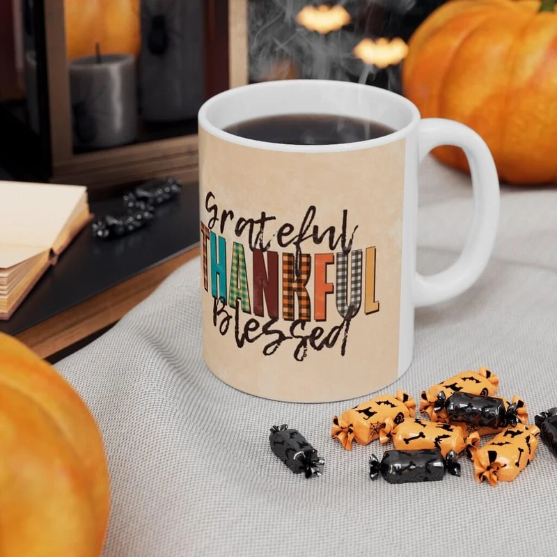 Thanksgiving, soyez reconnaissant tasse, tasse de Thanksgiving, cadeaux de Thanksgiving, tasse d'automne, tasse de café d'automne, tasse de vacances Happy Thanksgiving, Happy Fall