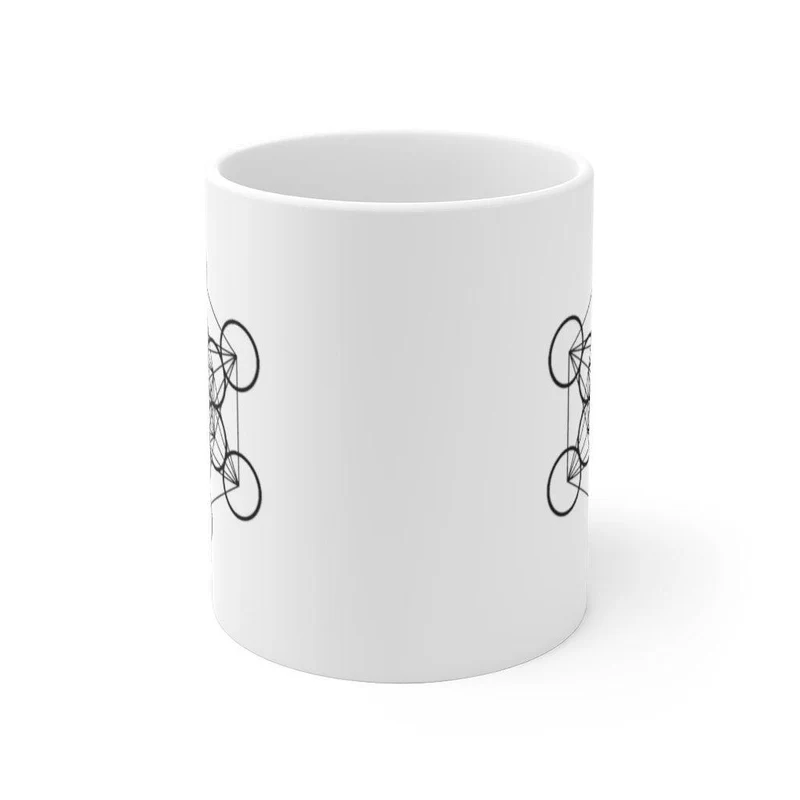 Géométrie sacrée, tasses cube métatrons, tasse en céramique blanche d’art de géométrie sacrée