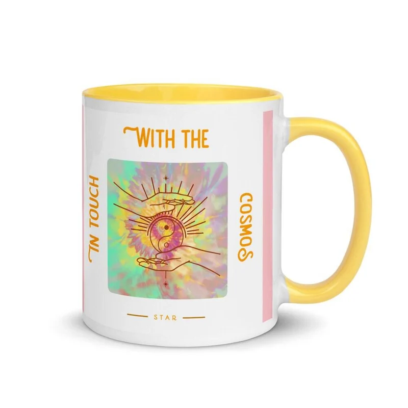 Tasse spirituelle Yin Yang en contact avec Cosmos Star - Matériau - Tasse spirituelle avec couleur à l'intérieur