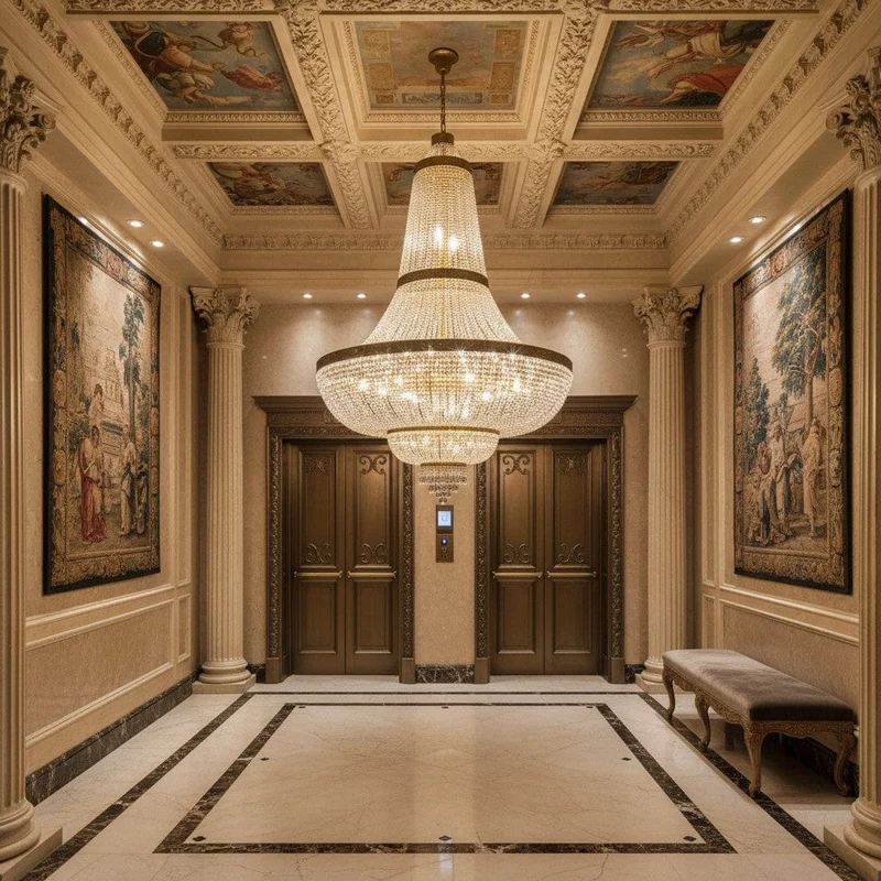 Lustre Chandelier en Cristal pour Grandes Salles